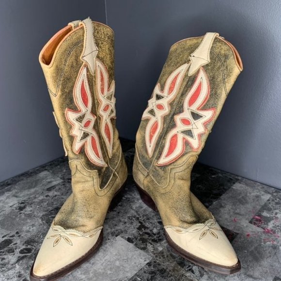 RARE Vintage Nine West Cowboy Boot Size 8M - Picture 3 of 5